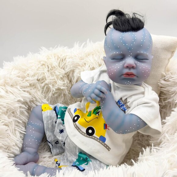 🆕19inch Soft Cloth Body Newborn Baby Poseable Limbs Loulou Girl with Clothes